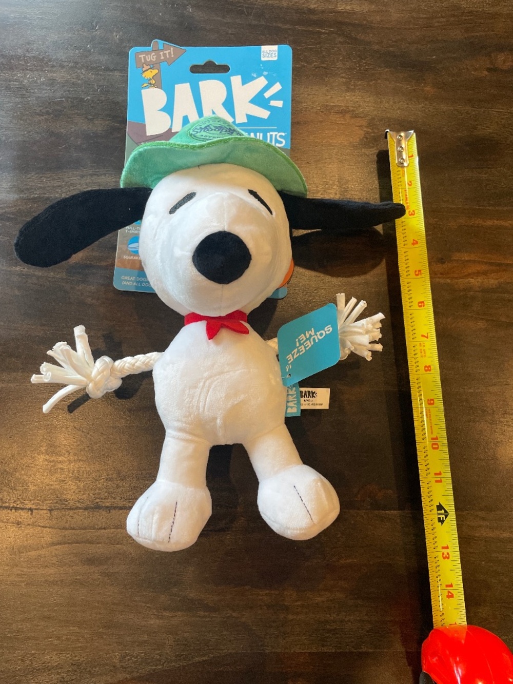 NEW Bark Peanuts Beagle Scout Snoopy Dog Toy